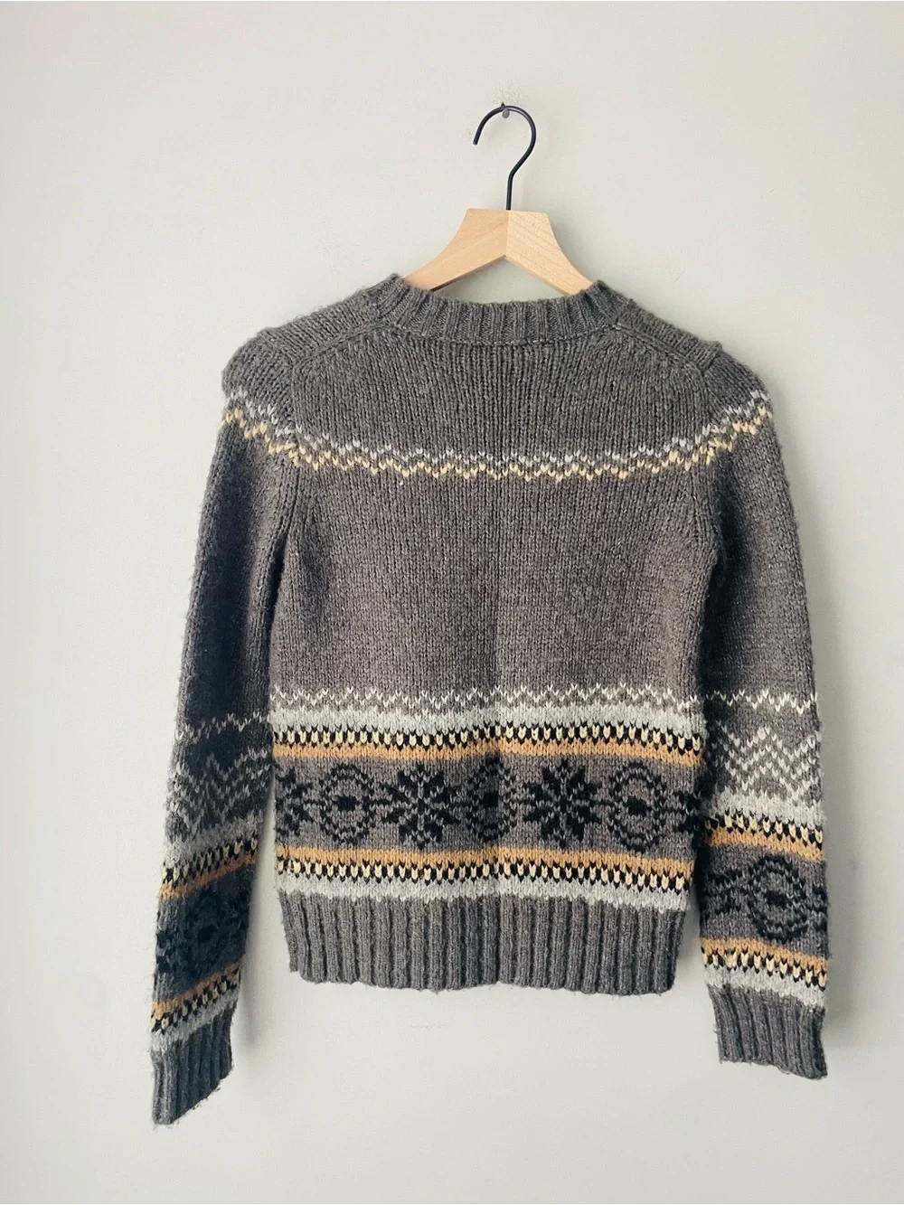 J. Crew Cozy Fair Isle Crewneck Sweater - Gray